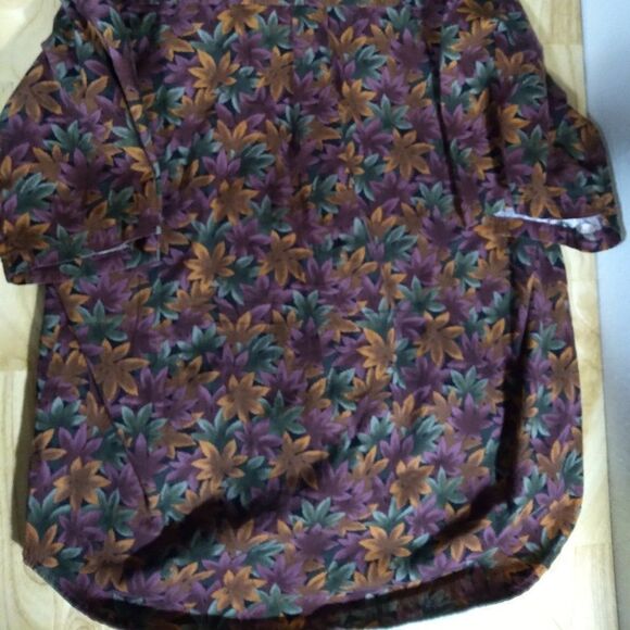 Vintage Japanese Maple Leaves Pattern Hawaiian Shirt - Picture 5 of 6